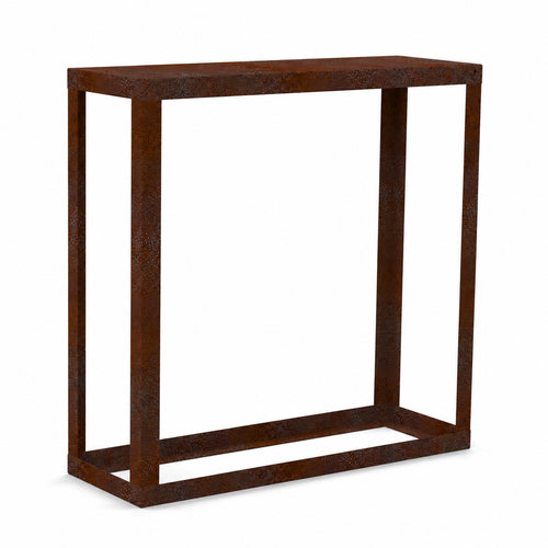 Kaminholzregal STANDARD 120 × 120 cm - natürliche Rostpatina - Offen