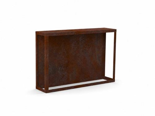 Kaminholzregal STANDARD 200 × 120 cm - natürliche Rostpatina - Rückwand