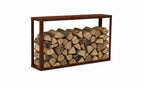 Kaminholzregal STANDARD 200 × 120 cm - natürliche Rostpatina - Offen - Variante