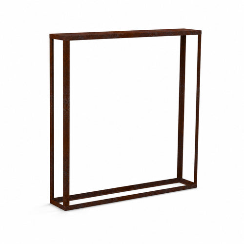 Kaminholzregal STANDARD 200 × 200 cm - natürliche Rostpatina - Offen