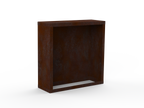 Kaminholzregal - natürliche Rostpatina - Rückwand+Seitenwände