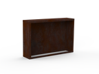 Kaminholzregal - natürliche Rostpatina - Rückwand+Seitenwände
