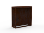 Kaminholzregal - natürliche Rostpatina - Rückwand+Seitenwand rechts