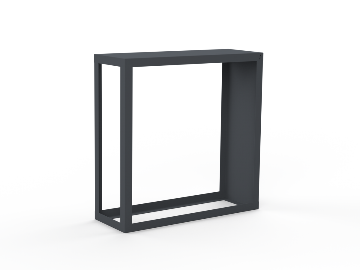 Kaminholzregal - Lichtgrau matt - Rechte Seitenwand