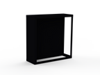 Kaminholzregal - Schwarz matt - Rückwand+Seitenwand links
