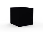 Pflanzentopf Cubo - Schwarz matt - mit geschlossenem Boden - Variante