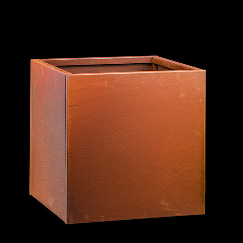 Pflanztopf Cubo - Natürliche Rostpatina - Mit Boden schraubbar