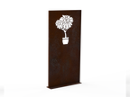 Sichtschutzwand - Motiv Baum Topf