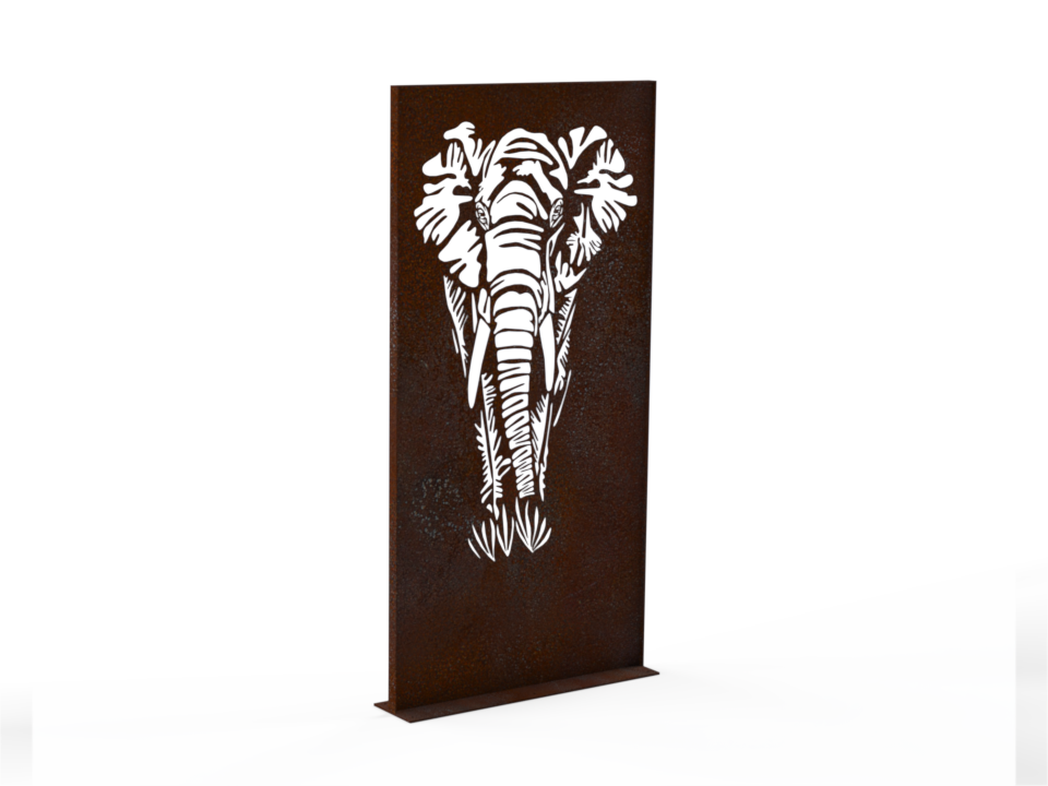 Sichtschutzwand - Motiv Elefant - Variante