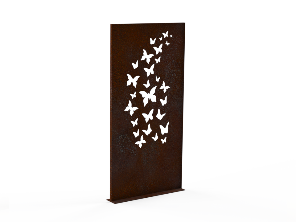Sichtschutzwand - Motiv Schmetterlinge